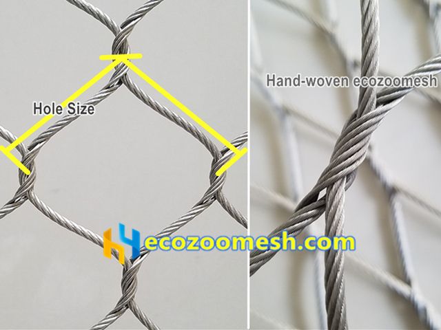 hand woven stainless steel wire cable mesh