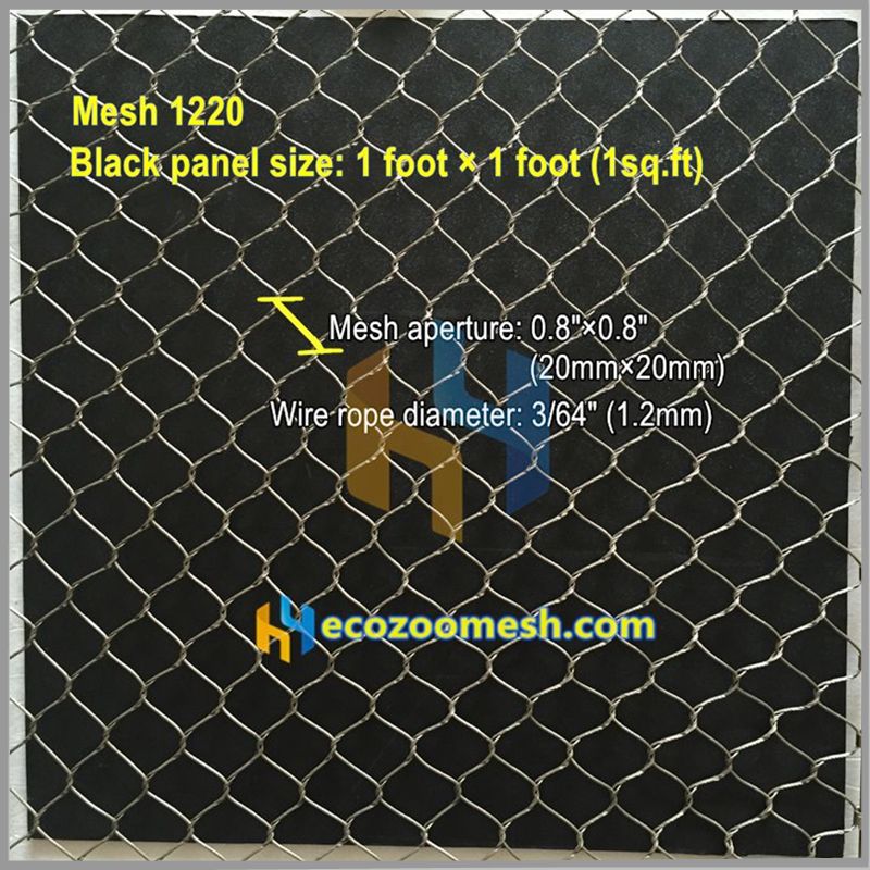 Stainless steel wire rope mesh 1220