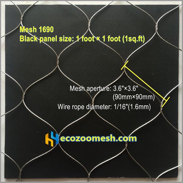 hand woven stainless steel wire cable mesh 1690