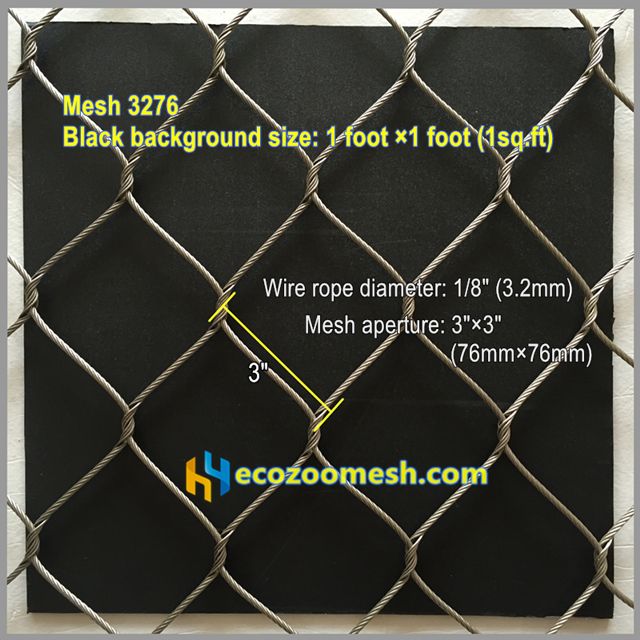 stainless steel lion enclosure mesh 3276