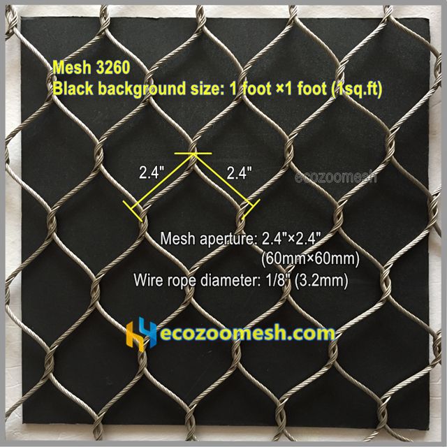 stainless steel wire leopard cage mesh 3260