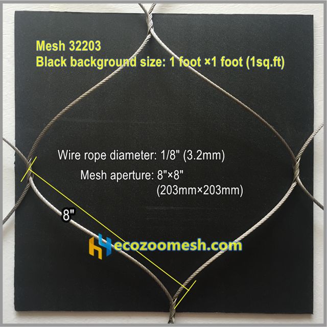 stainless steel wire rope mesh, stainless steel rope protection mesh, wire rope netting