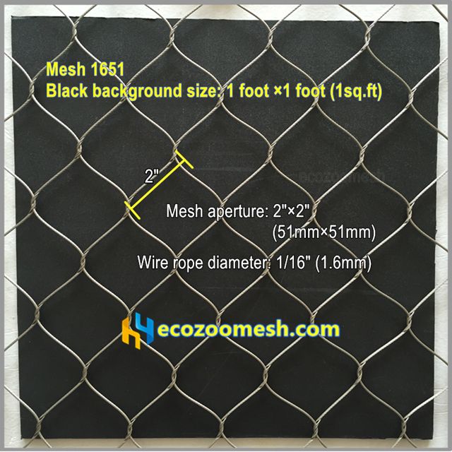 stainless steel zoo fence netting 1651