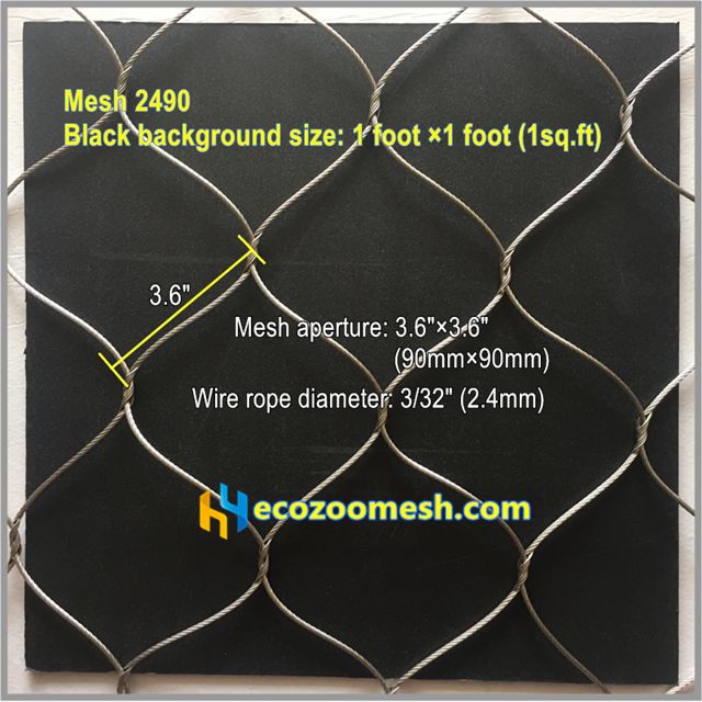 steel rope mesh fencing 2490