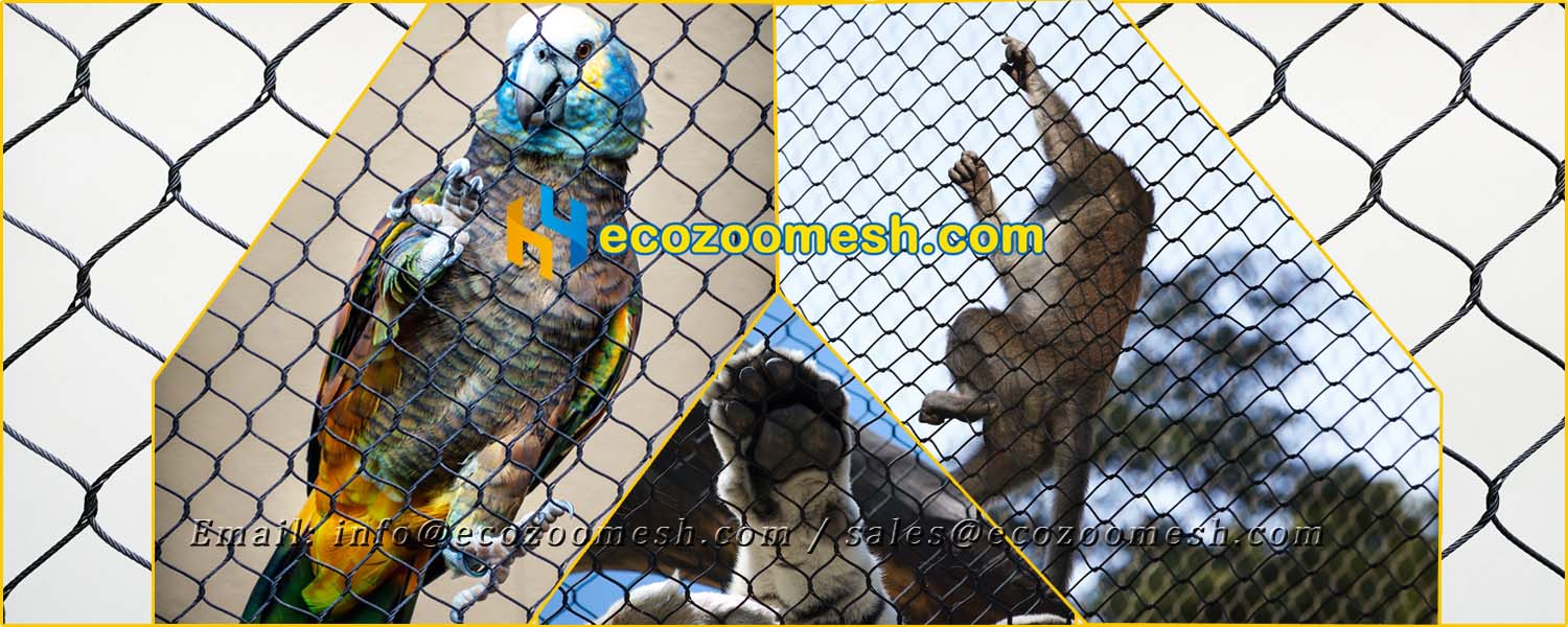 black stainless steel wire mesh animal enclosure mesh