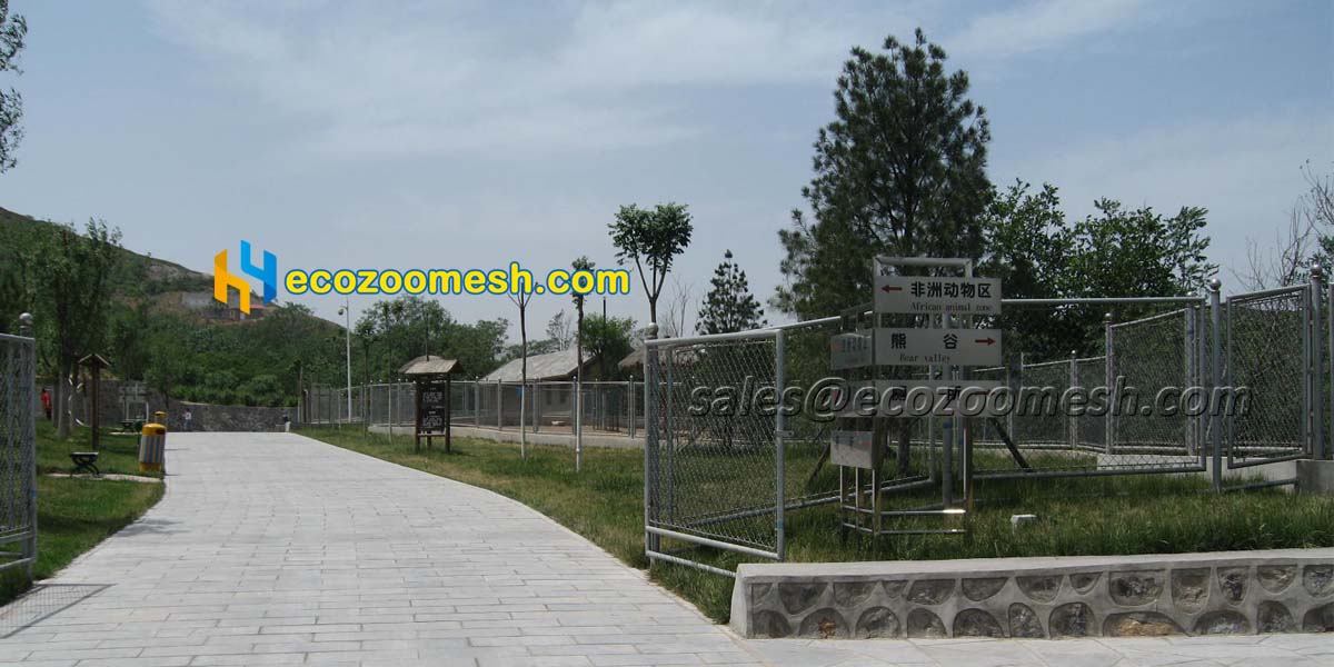 zoo animal enclosures fence made with stainless steel rope mesh