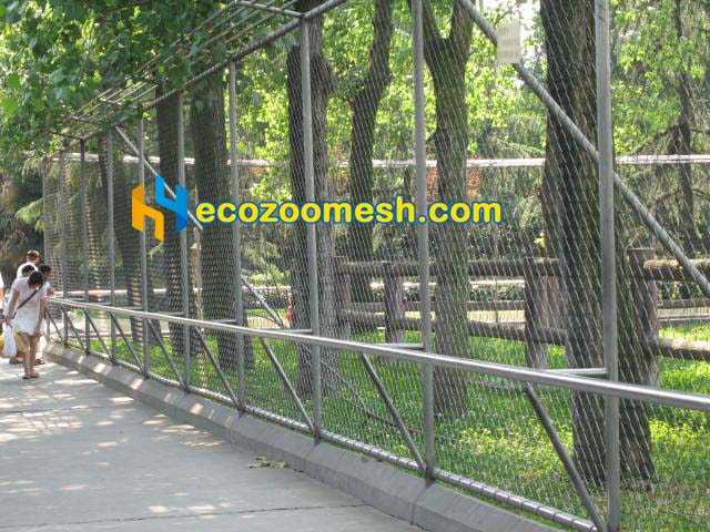 animal enclosures in zoos building with stainless steel rope mesh