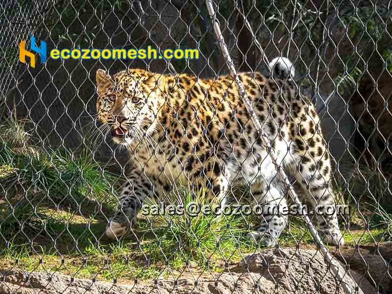 flexible ferrule mesh enclosure fence; ferrule net cage for leopards
